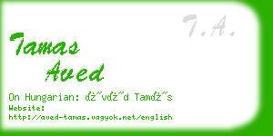 tamas aved business card